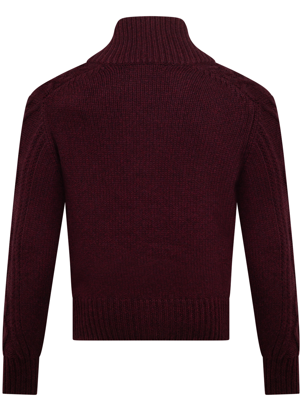 Kabelgebreid cardigan can cashmere | Bordeaux