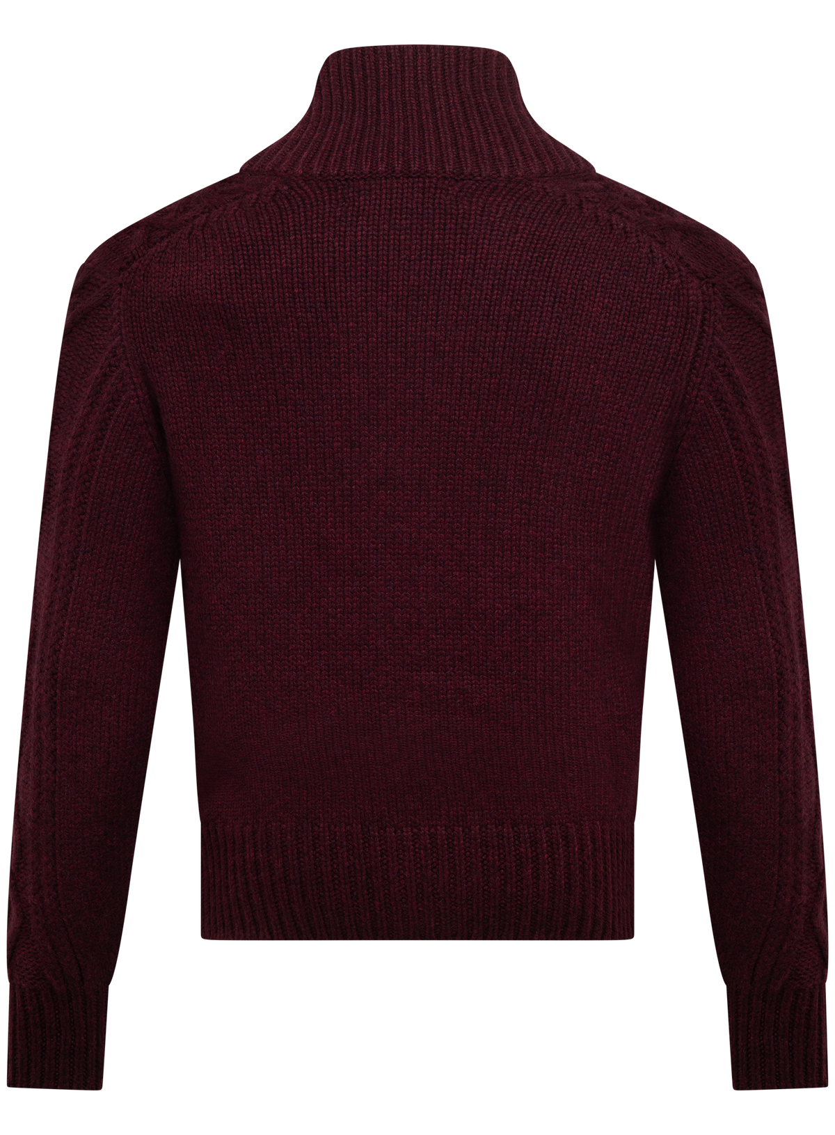 Kabelgebreid cardigan can cashmere | Bordeaux