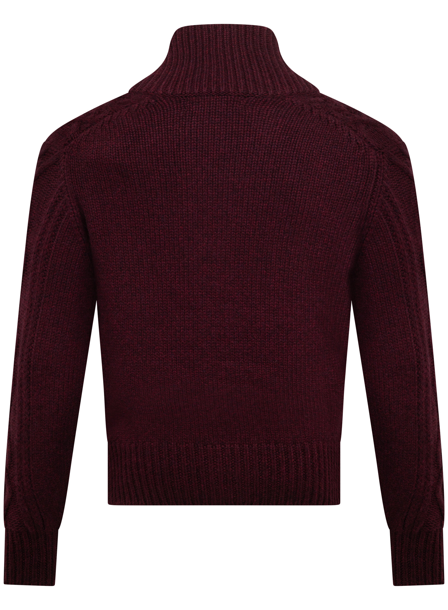 Kabelgebreid cardigan can cashmere | Bordeaux