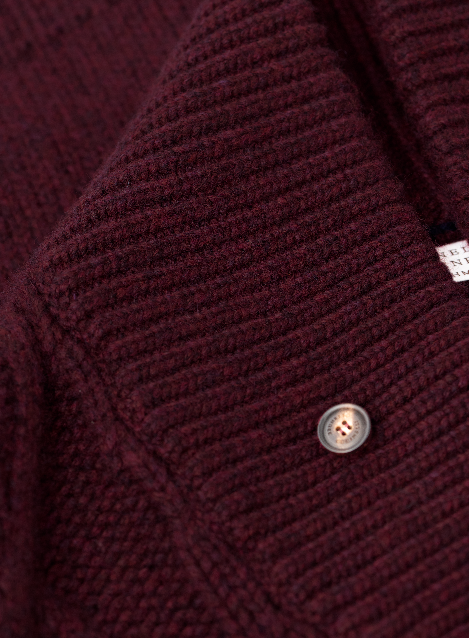 Kabelgebreid cardigan can cashmere | FULL_WIDTH | Bordeaux