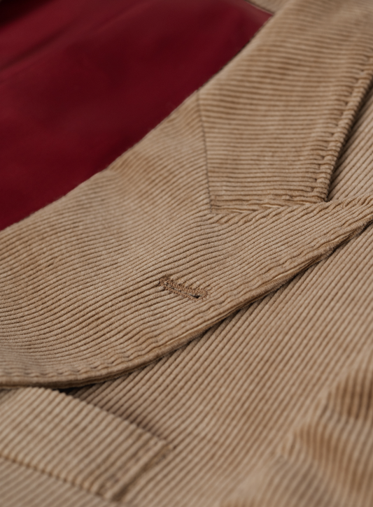 Corduroy pak van katoen en cashmere