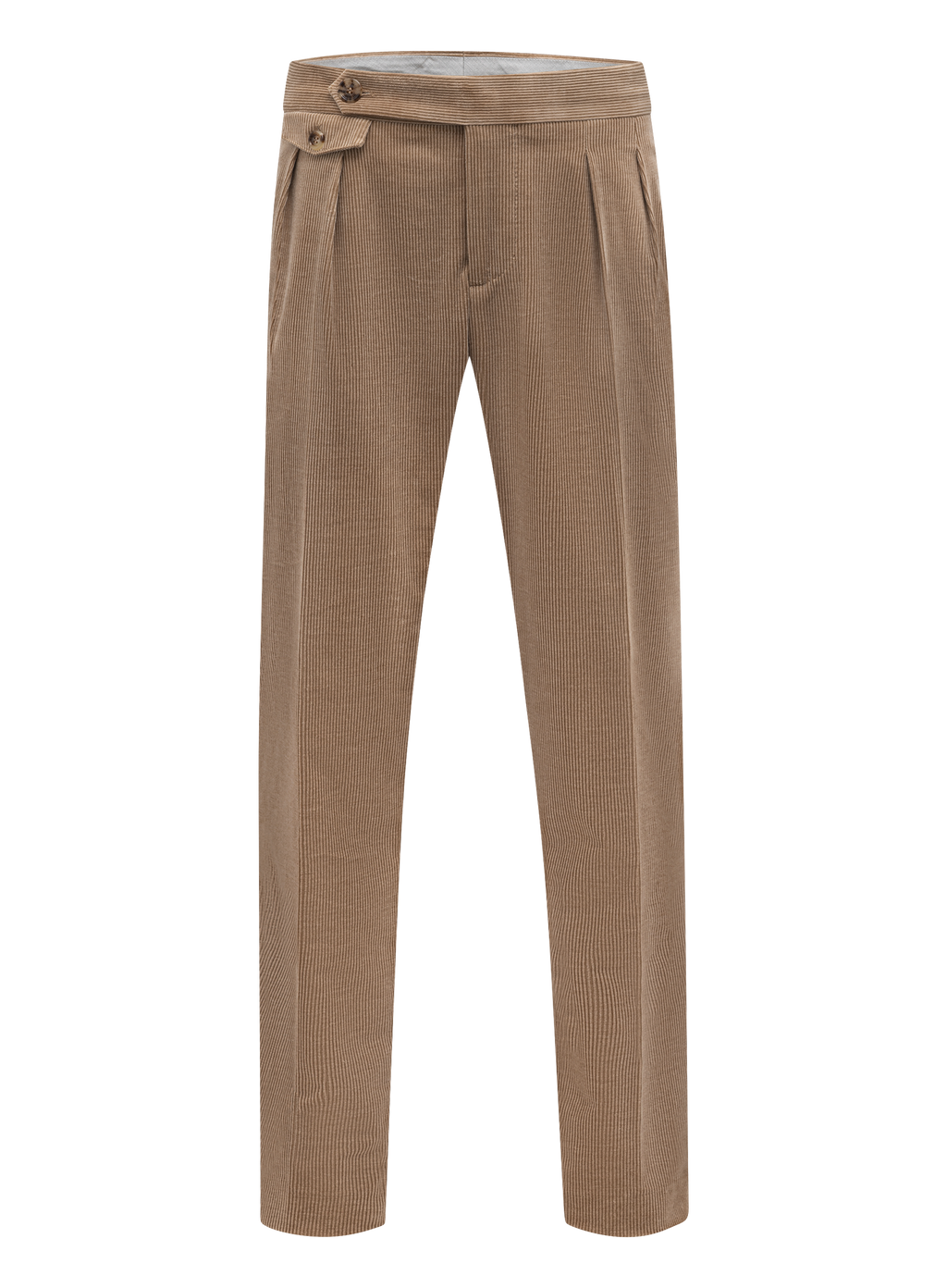 Corduroy pak van katoen en cashmere | Camel