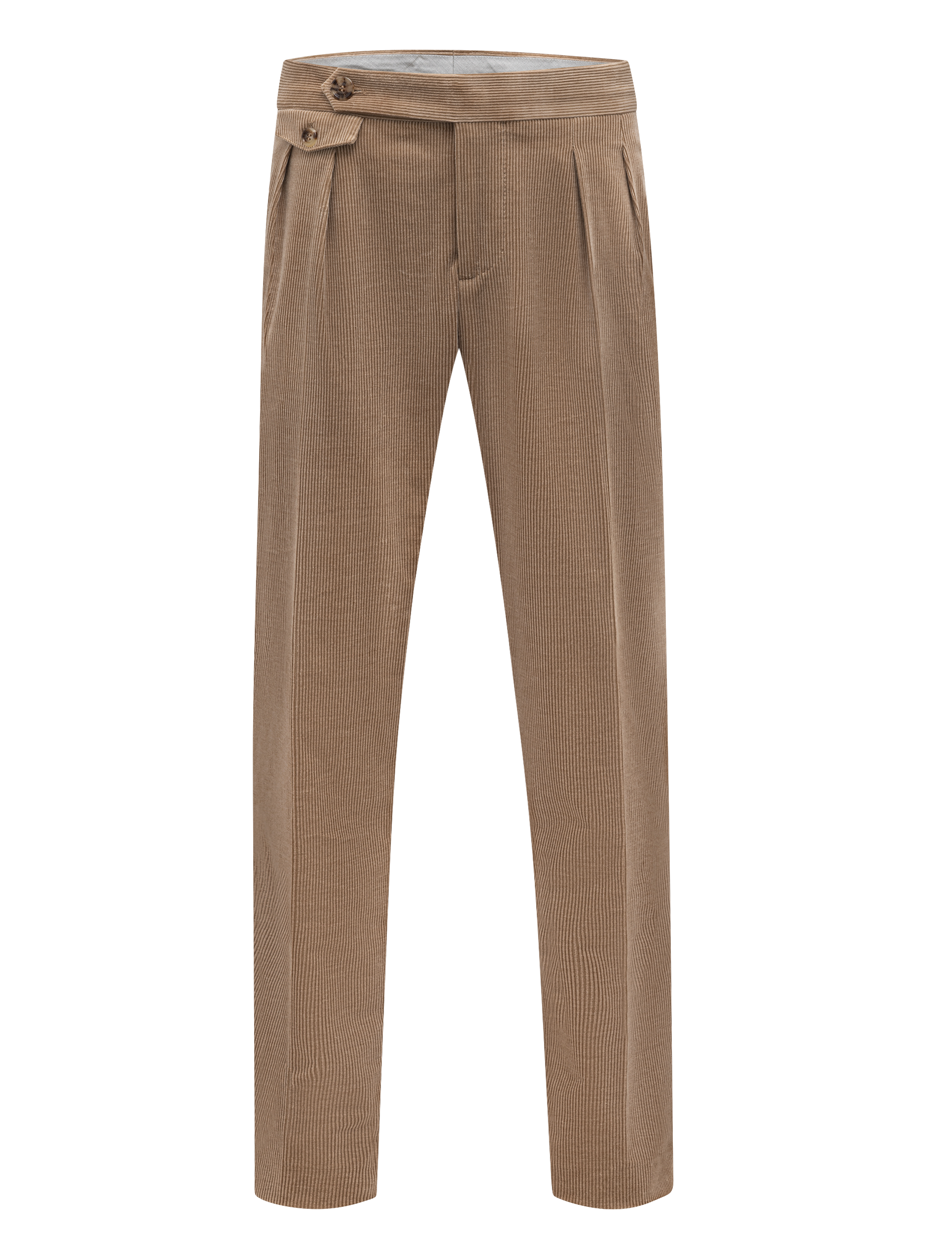 Corduroy pak van katoen en cashmere | Camel
