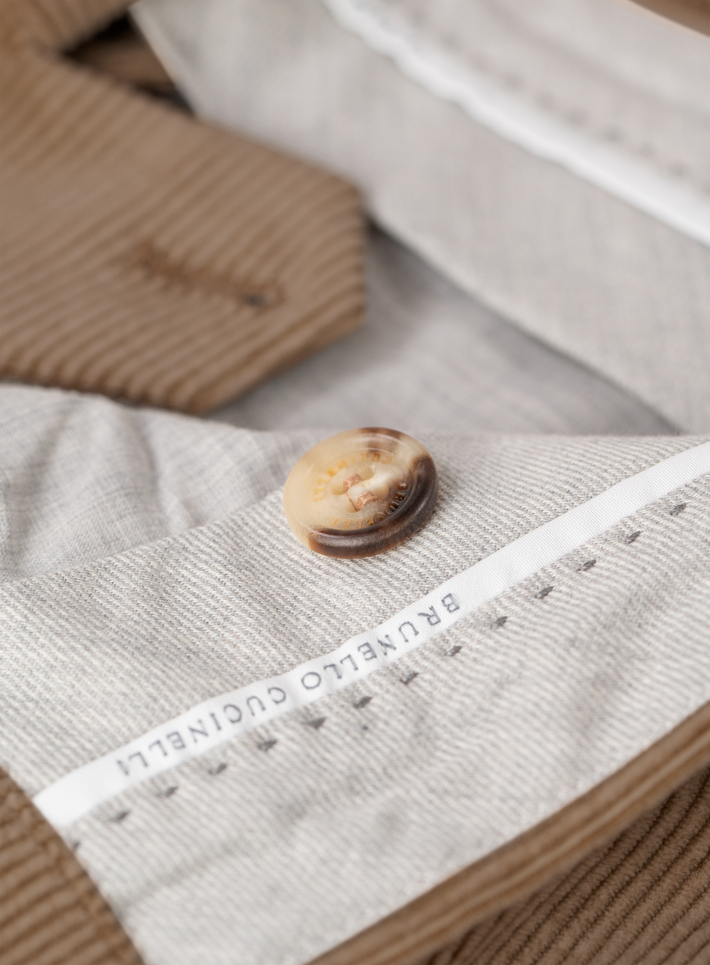 Corduroy pak van katoen en cashmere | FULL_WIDTH | Camel