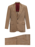 Corduroy pak van katoen en cashmere | Camel