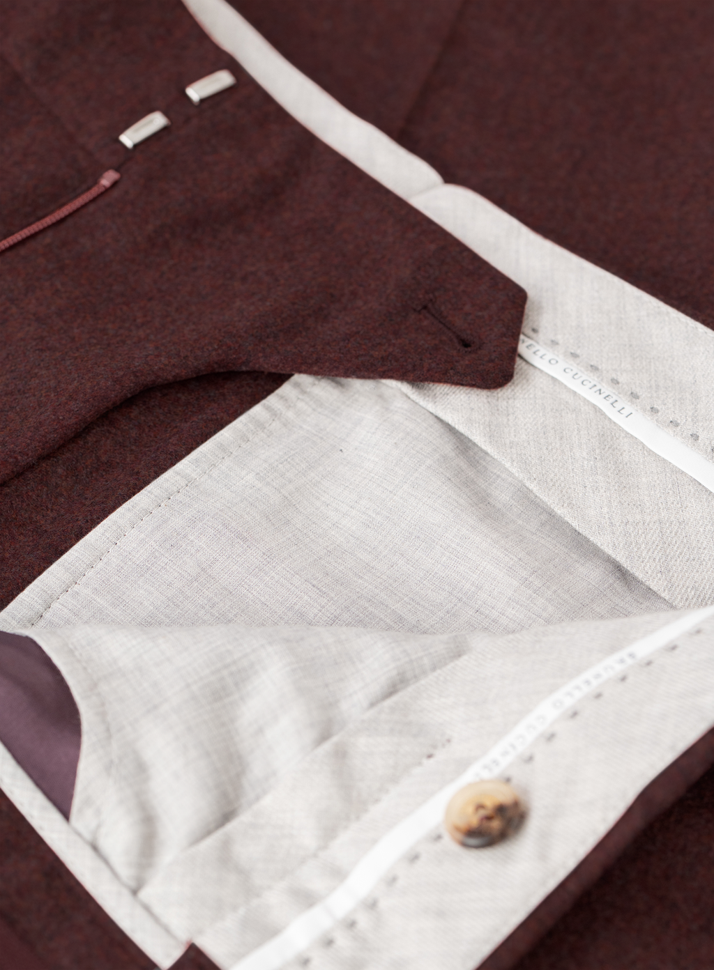 Double breasted pak van scheerwol en cashmere | FULL_WIDTH | Bordeaux