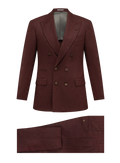 Double breasted pak van scheerwol en cashmere | Bordeaux