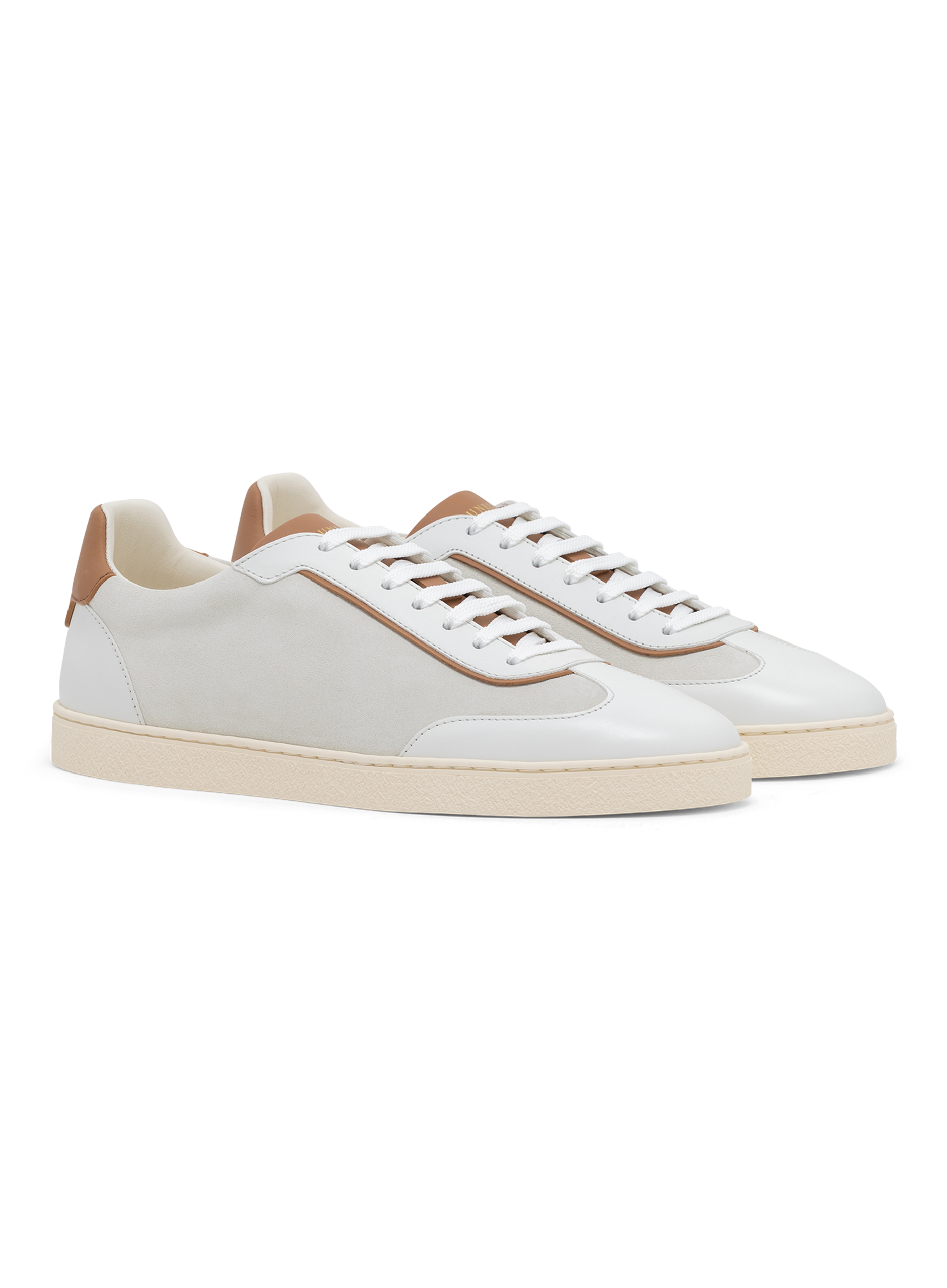 Lage sneakers van leer | Wit