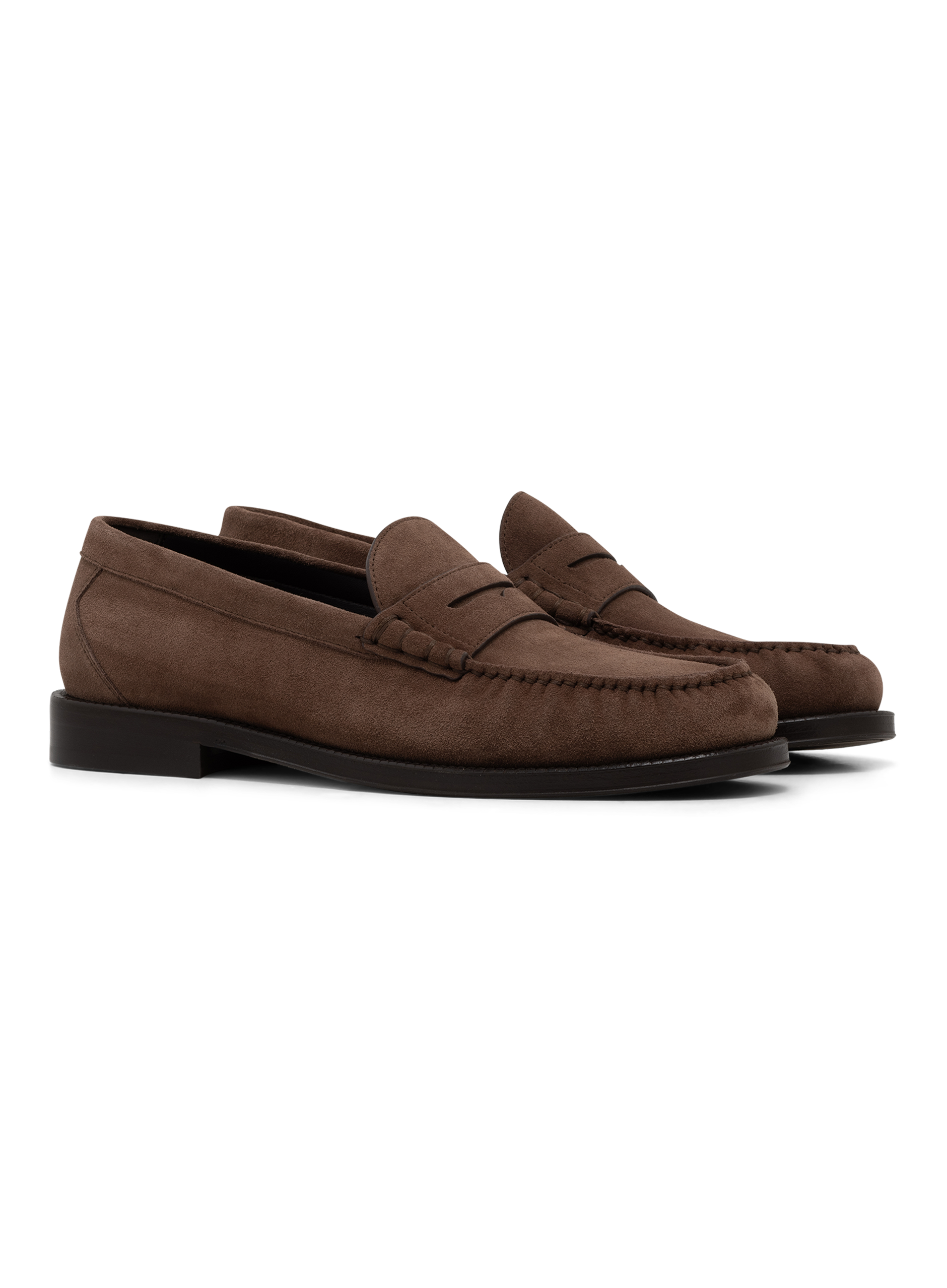 Penny loafers van suède | Bruin