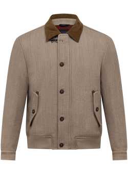Bomberjack in wol | Beige