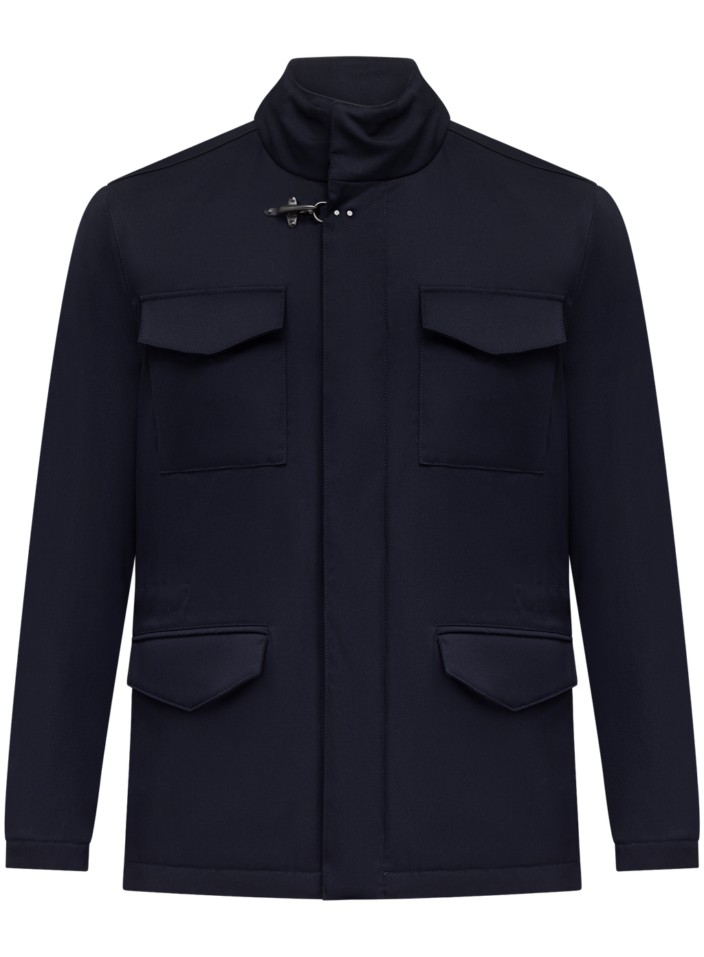 Travel field jacket van stretch scheerwol | BLUE NAVY