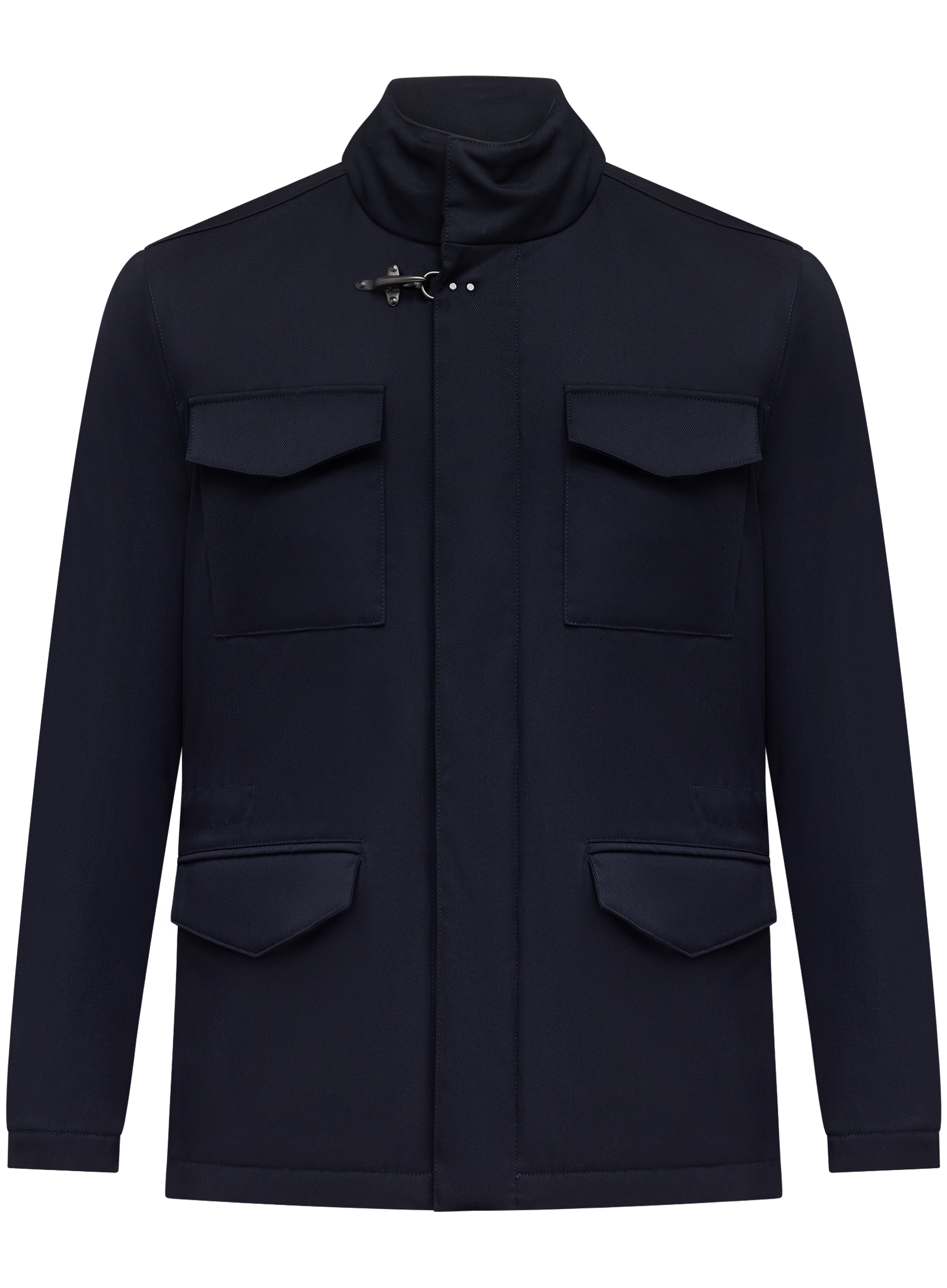 Travel field jacket van stretch scheerwol | BLUE NAVY