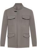 Field jacket in wol stretch | Grijs