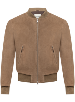 Bomber da uomo in camoscio | TAUPE BRUIN