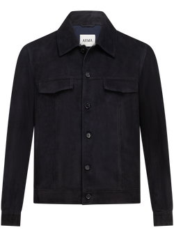 Overshirt in suède | BLUE NAVY