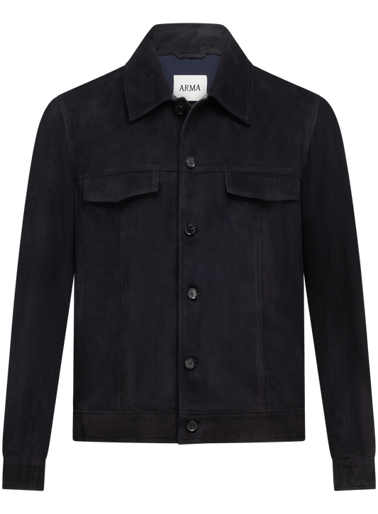 Overshirt in camoscio