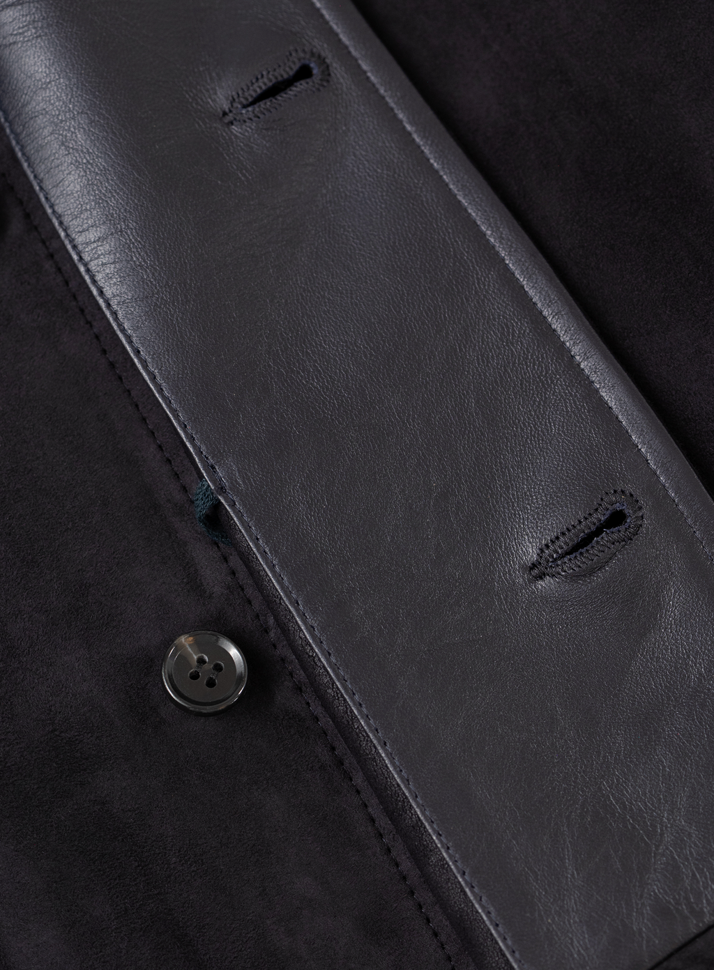 Overshirt in suède | FULL_WIDTH | BLUE NAVY