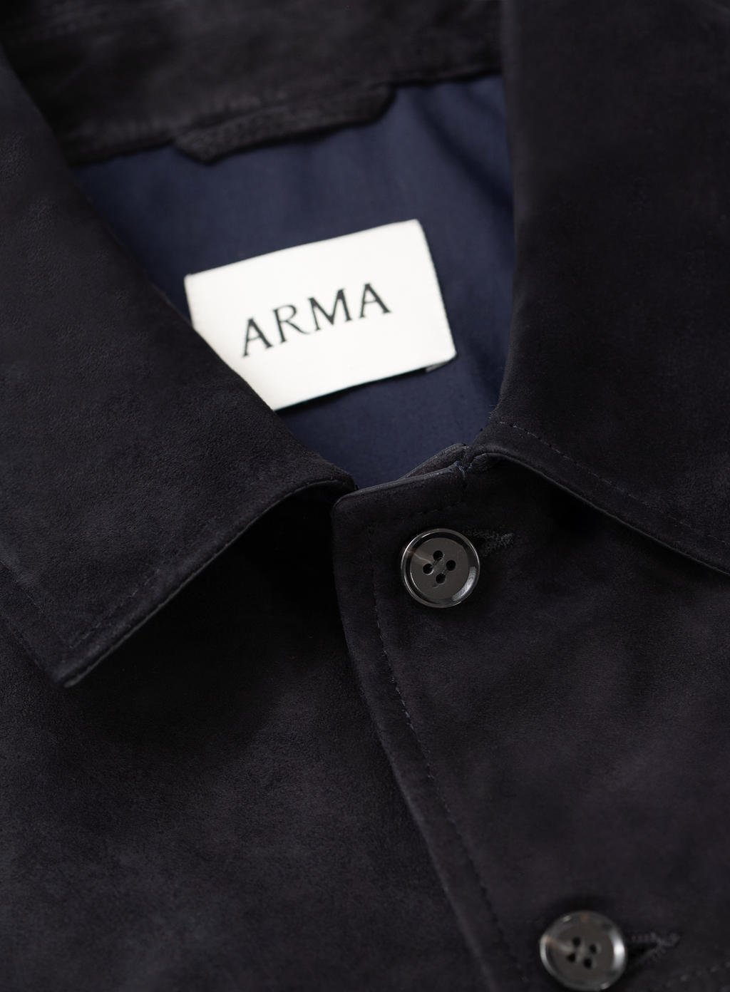 Overshirt in suède | FULL_WIDTH | BLUE NAVY