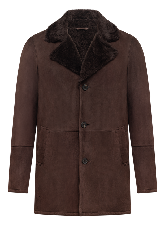 Manteau lammy en daim et shearling
