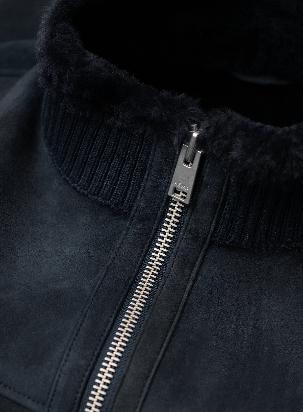 Bomberjack in suède | FULL_WIDTH | BLUE NAVY