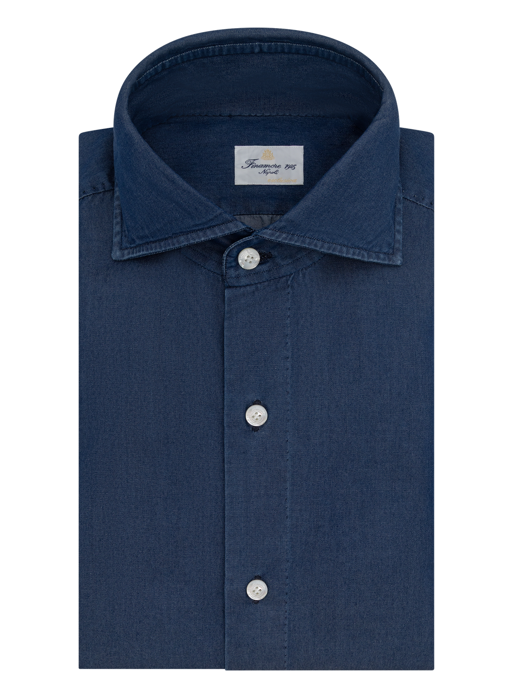 Napoli denim overhemd van katoen | DARK.BLUE DENIM