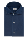 Napoli denim overhemd van katoen | DARK.BLUE DENIM