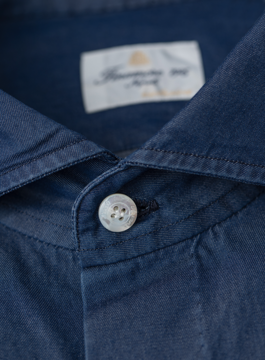 Napoli denim overhemd van katoen | FULL_WIDTH | DARK.BLUE DENIM