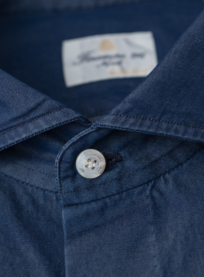 Napoli denim overhemd van katoen | FULL_WIDTH | DARK.BLUE DENIM
