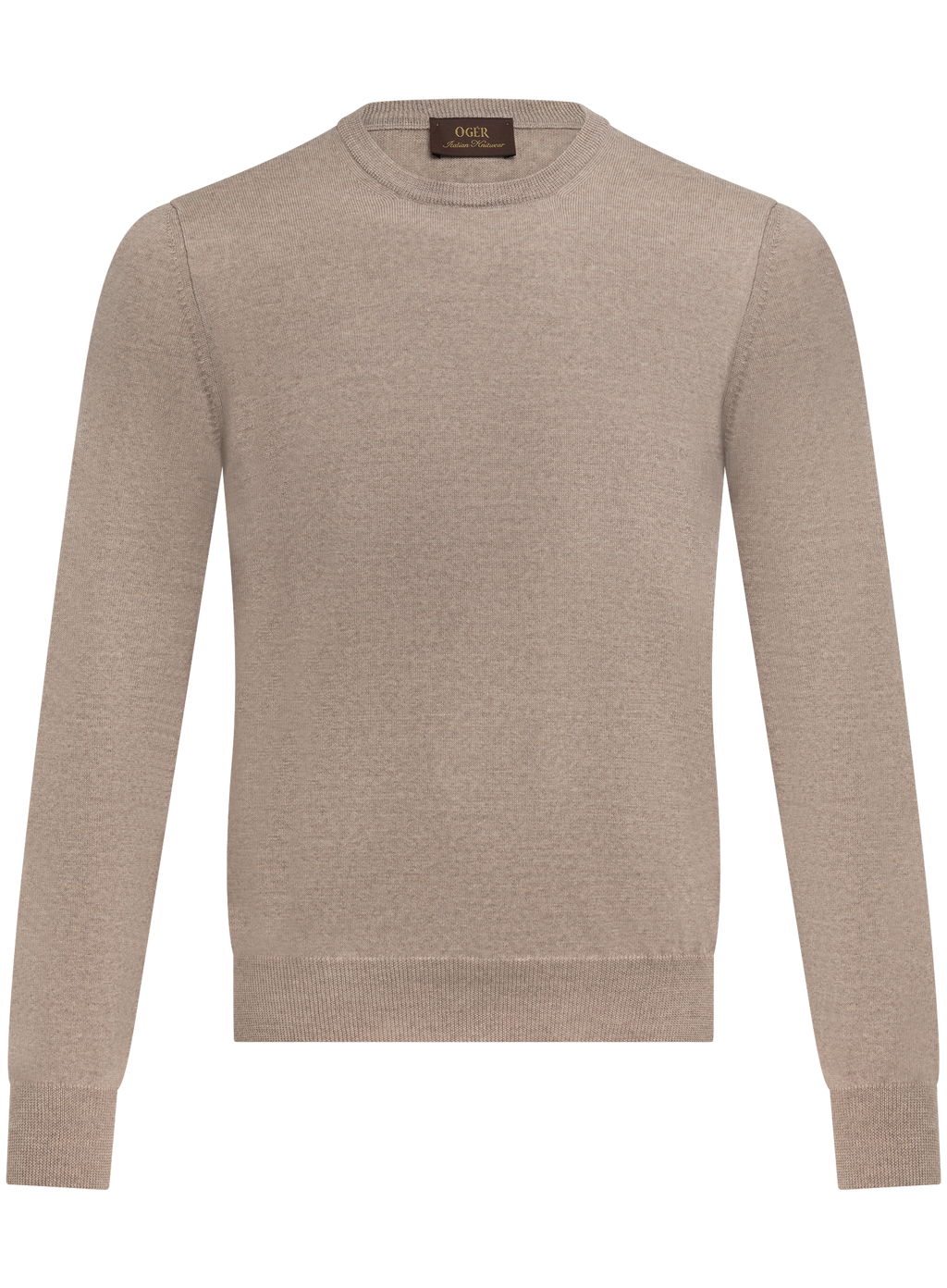 Ronde hals in wol | L.BEIGE