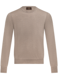 Ronde hals in wol | L.BEIGE