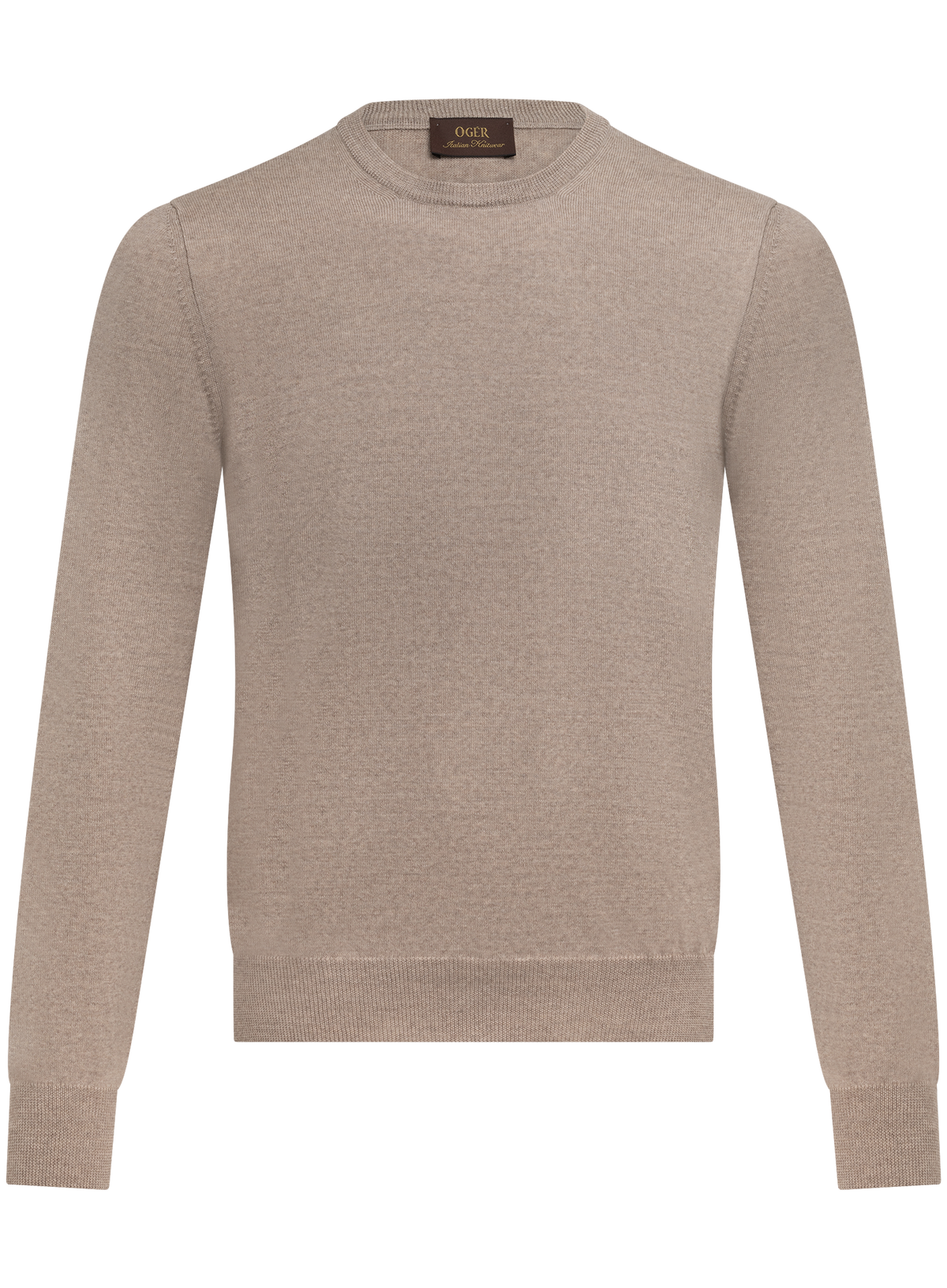 Ronde hals in wol | L.BEIGE