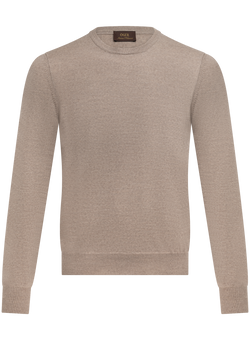 Ronde hals in wol | L.BEIGE