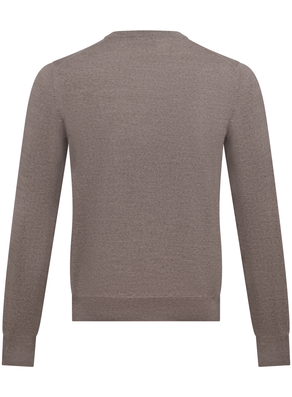 Fijngebreide crewneck van scheerwol | Beige-Bruin