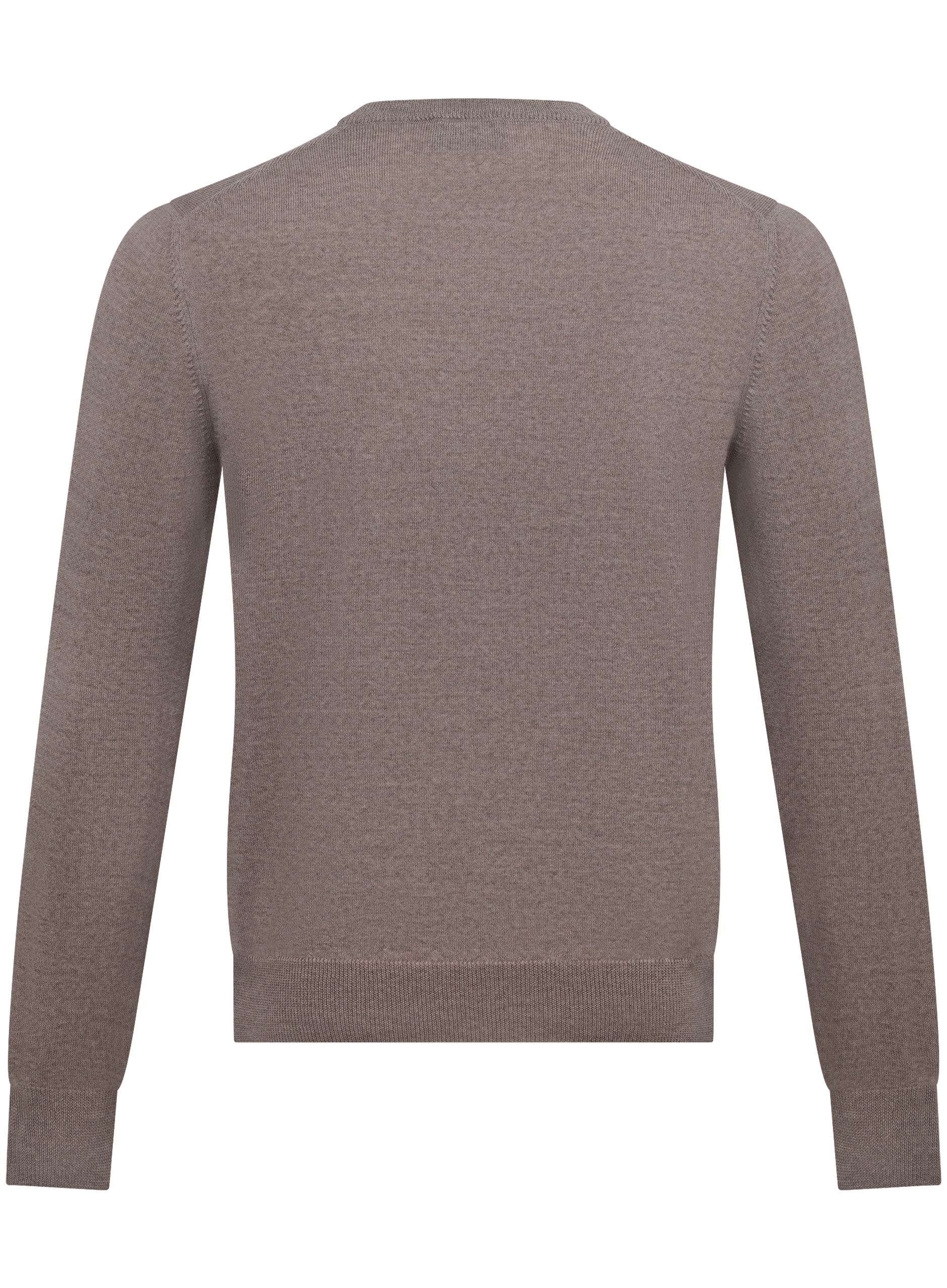 Fijngebreide crewneck van scheerwol | Beige-Bruin