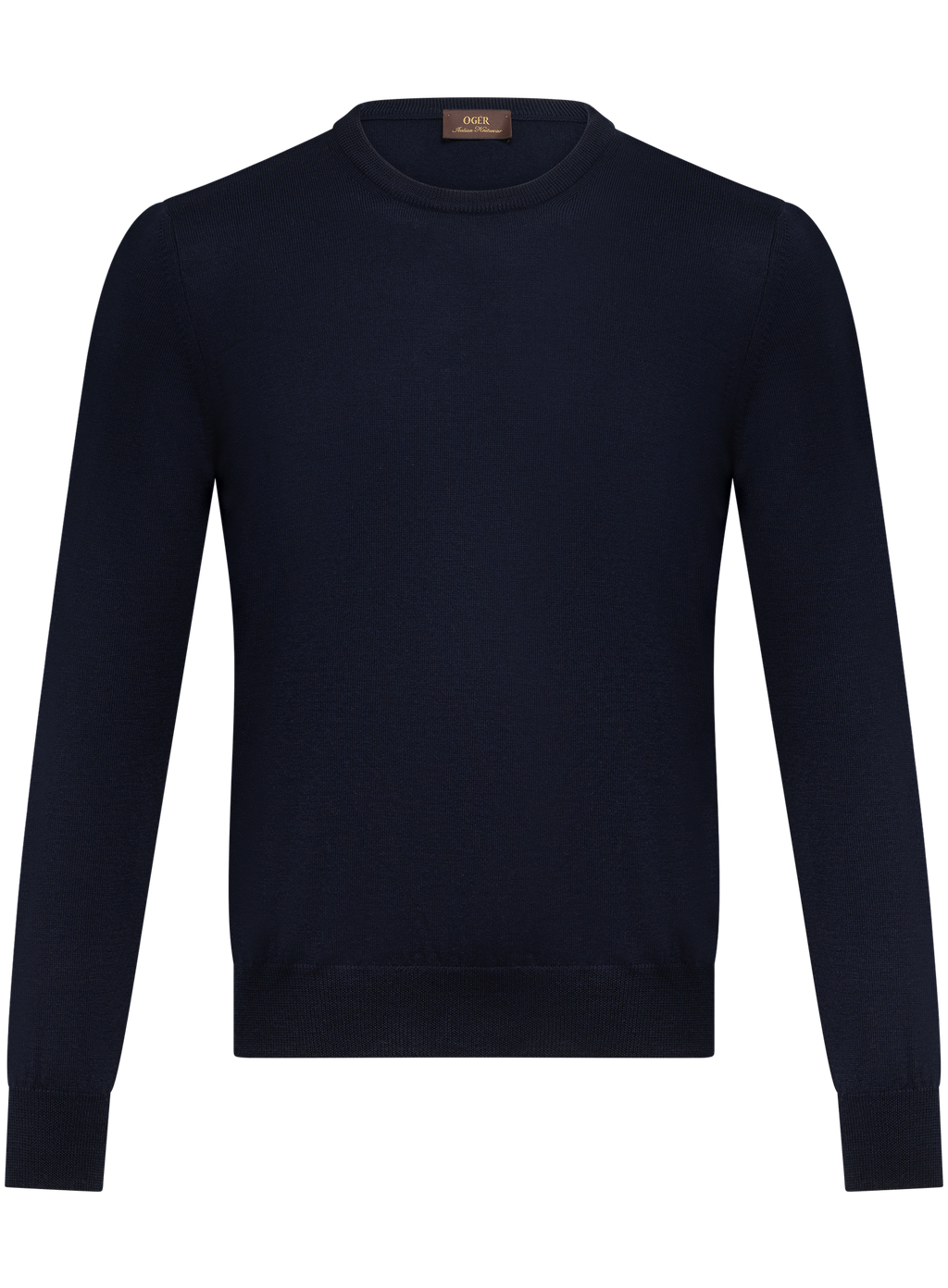Fijngebreide crewneck van scheerwol | BLUE NAVY