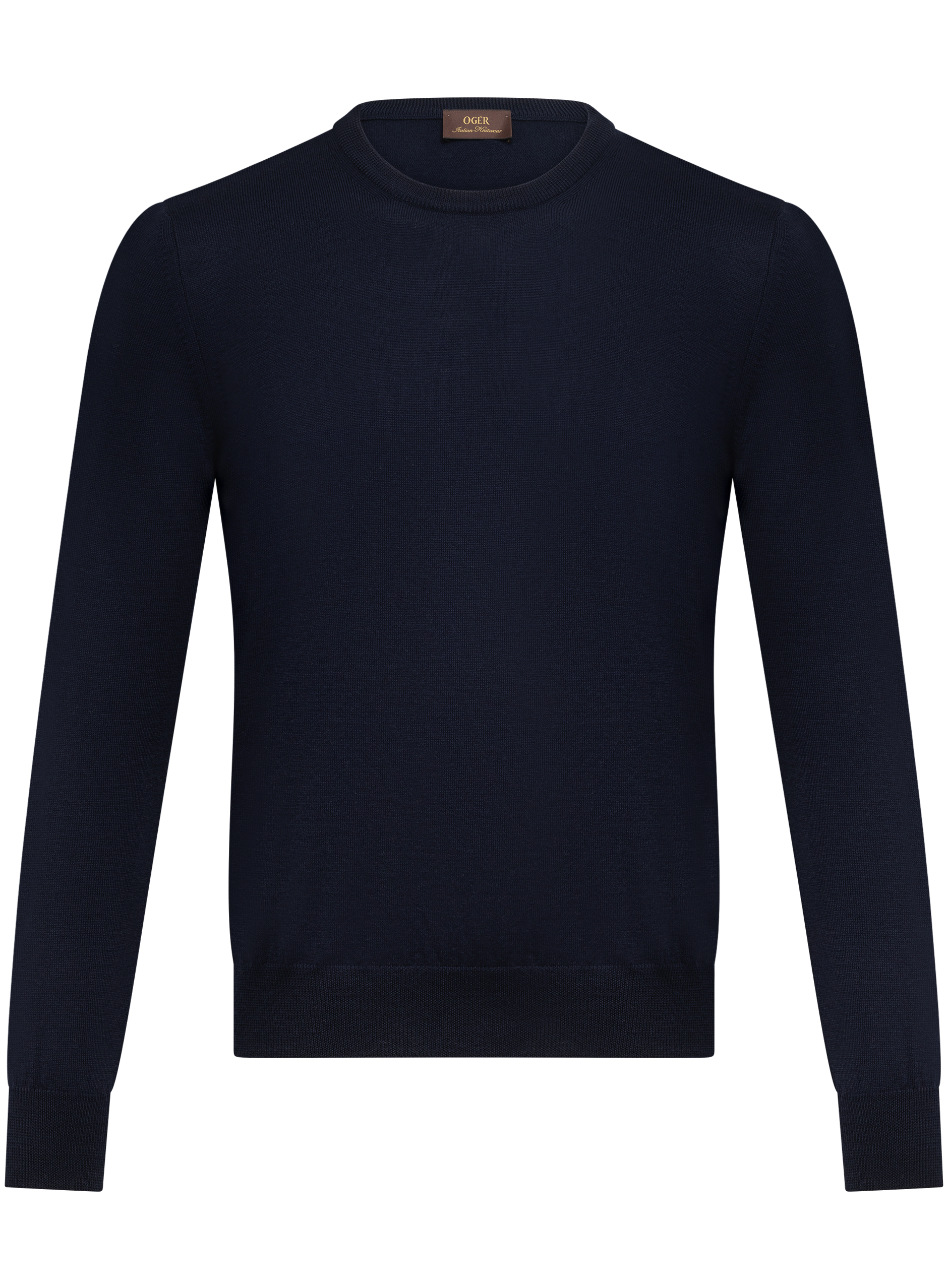 Fijngebreide crewneck van scheerwol | BLUE NAVY