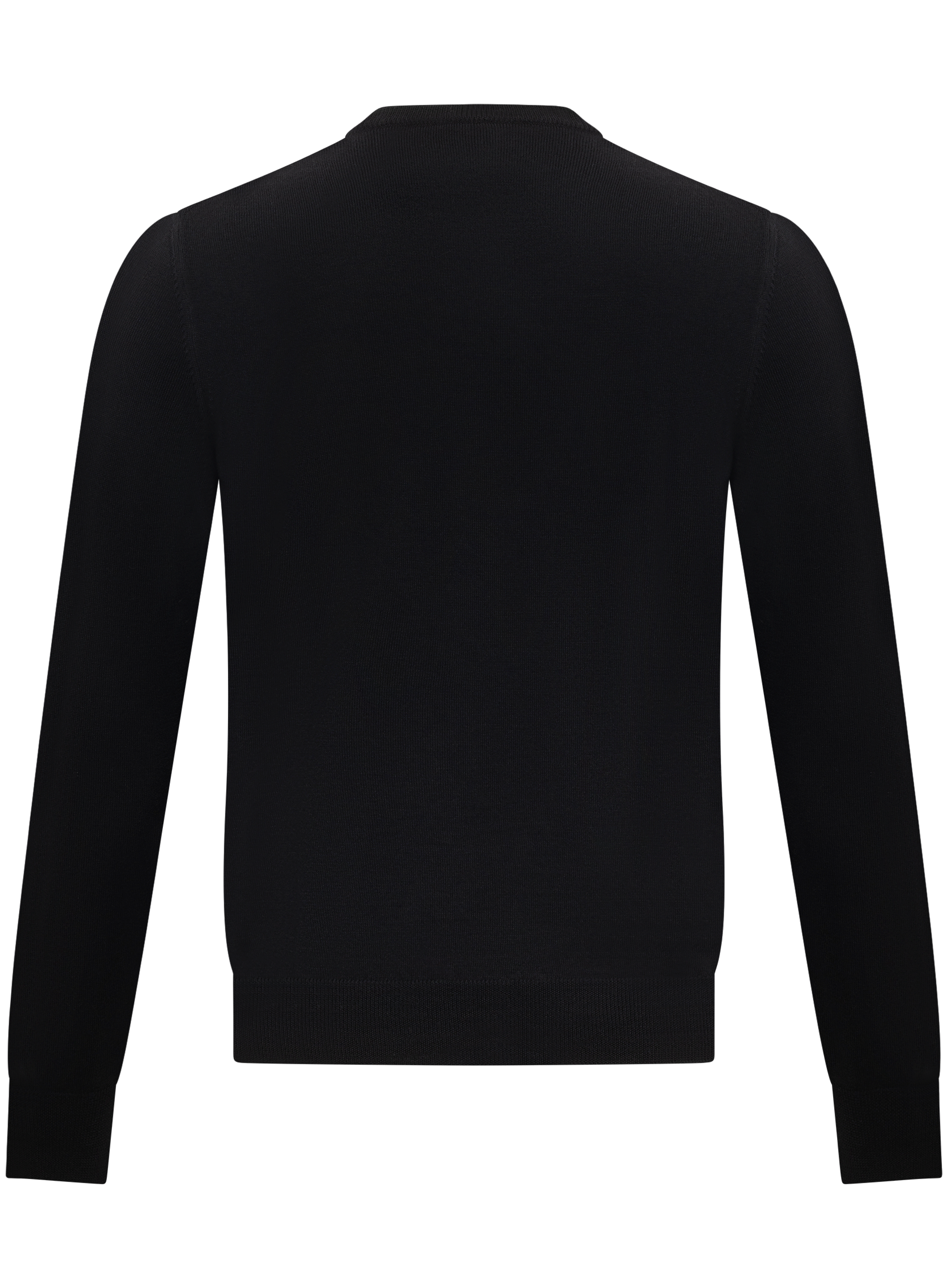 Fijngebreide crewneck van scheerwol | Zwart