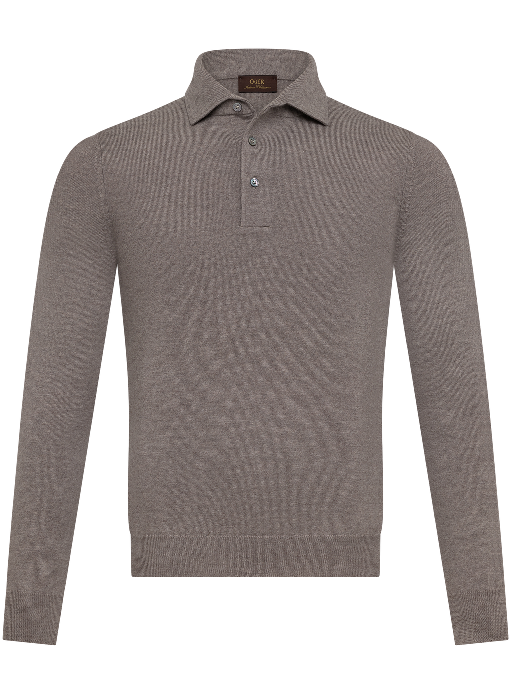 Polo in wol | Beige-Bruin