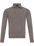 Polo in wol | Beige-Bruin