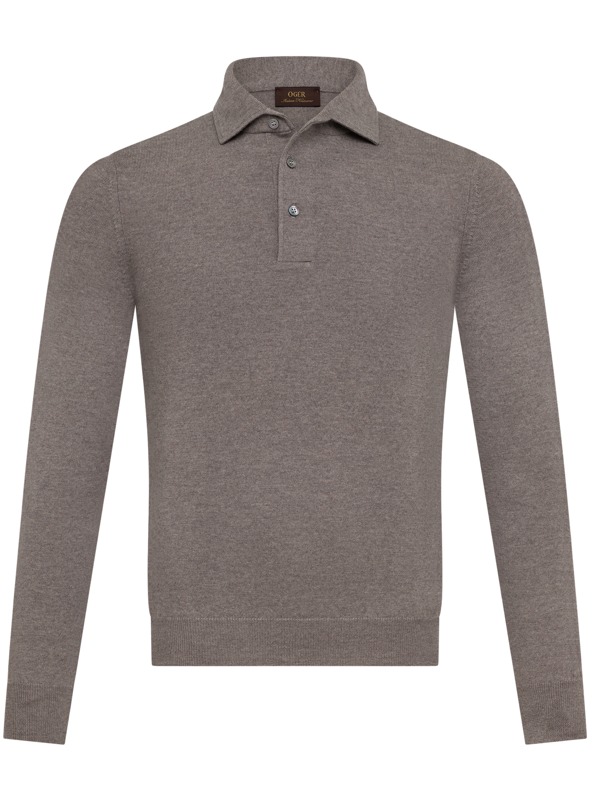 Polo in wol | Beige-Bruin
