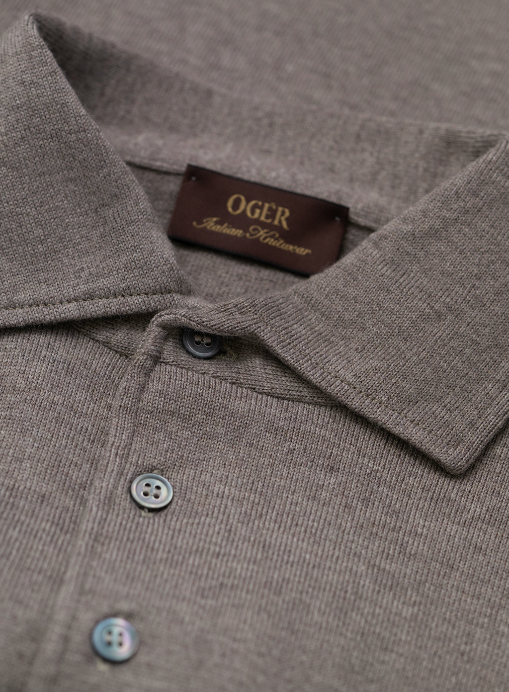 Polo in wol | FULL_WIDTH | Beige-Bruin