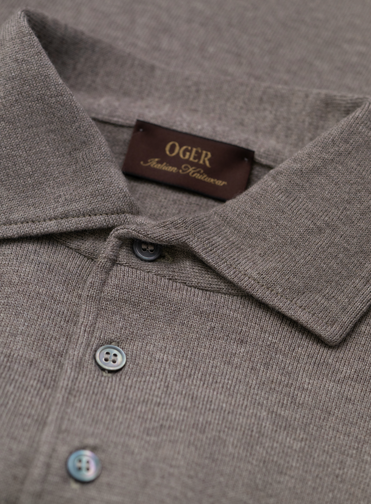Polo in wol | FULL_WIDTH | Beige-Bruin