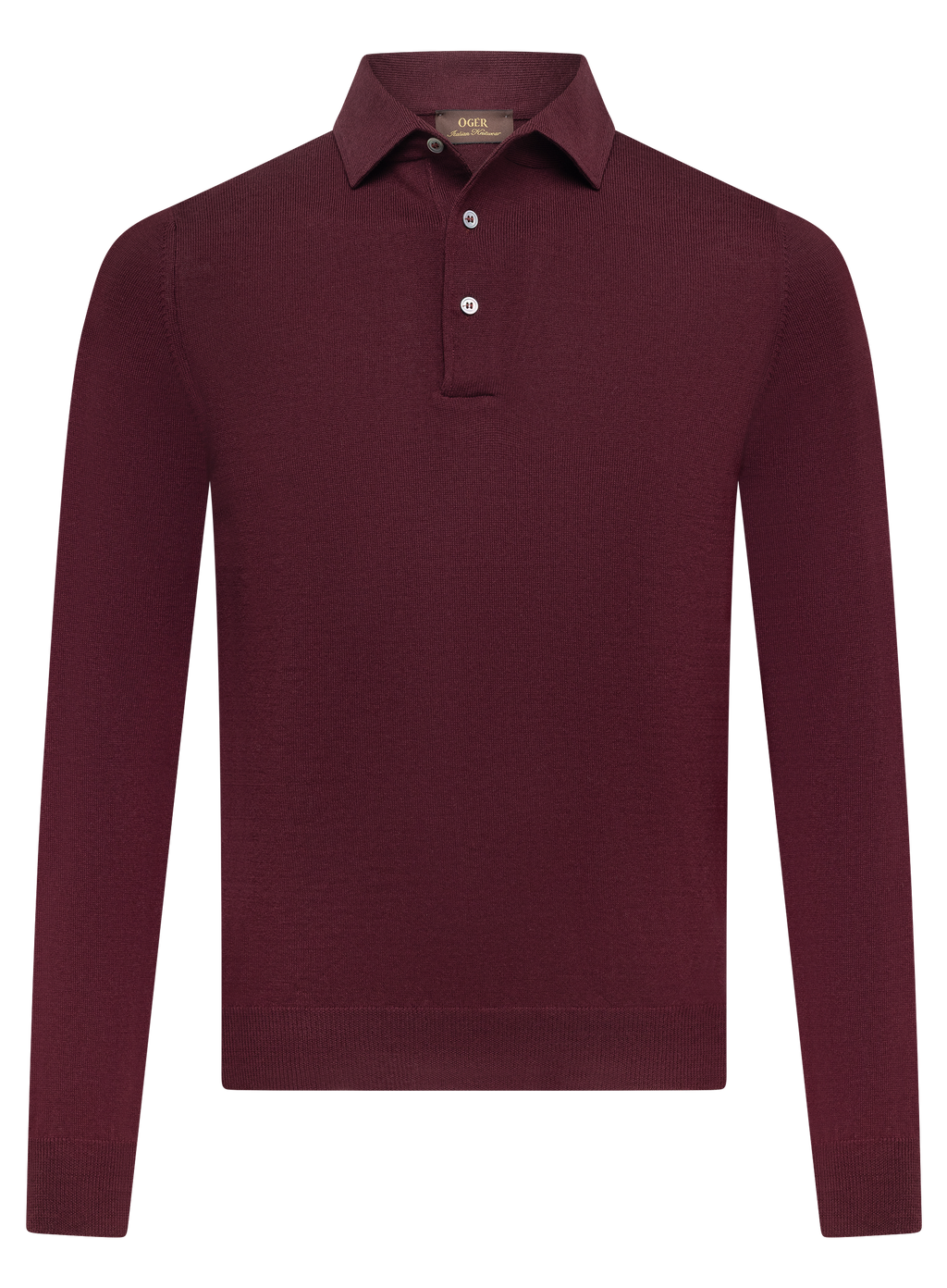 Polo in wol | Bordeaux