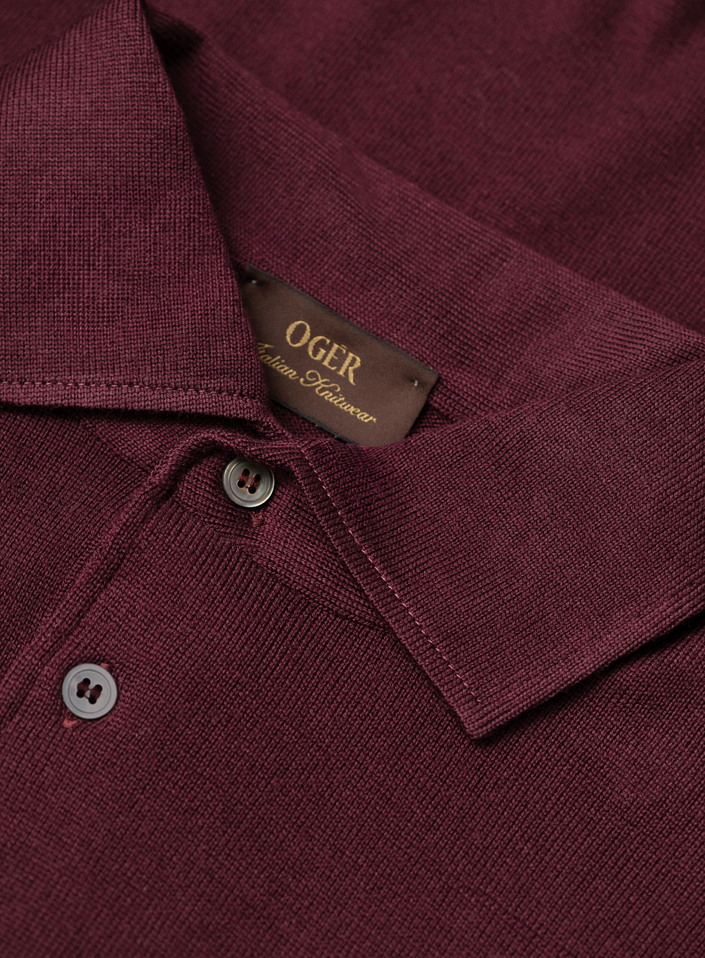 Polo in wol | FULL_WIDTH | Bordeaux