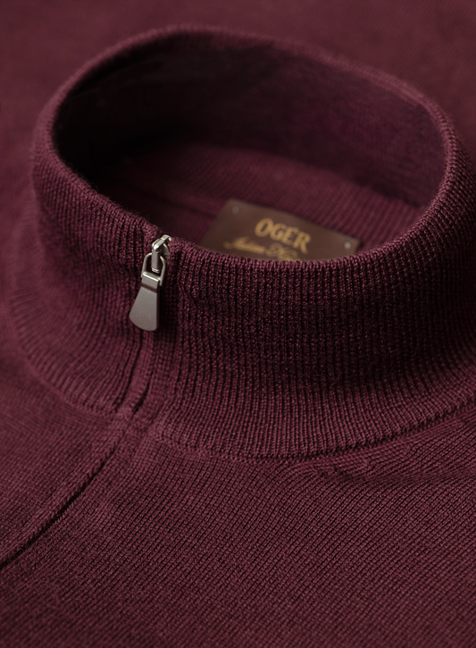 Cardigan zippé en laine