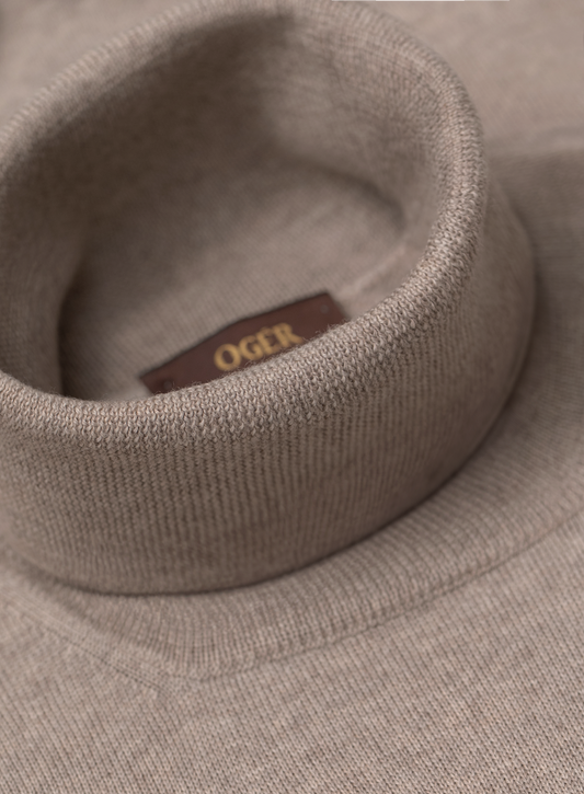 Rollkragenpullover aus Wolle