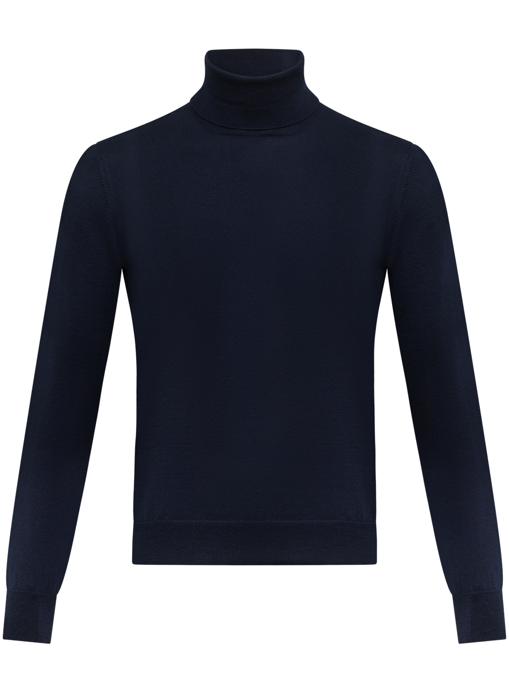 Fijngebreide coltrui van pure scheerwol | BLUE NAVY