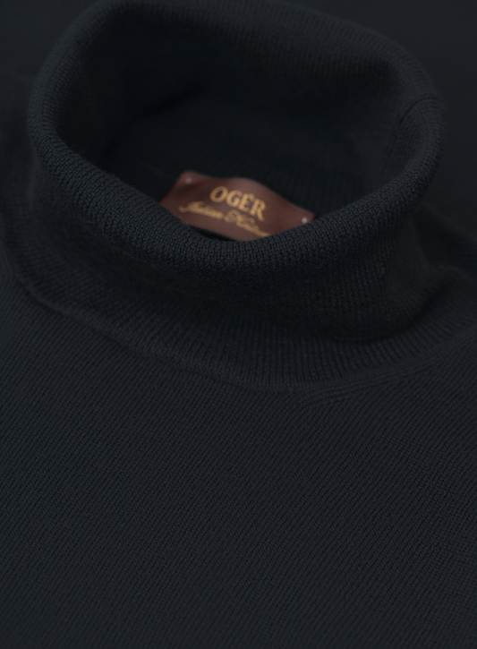 Pull col roulé en laine