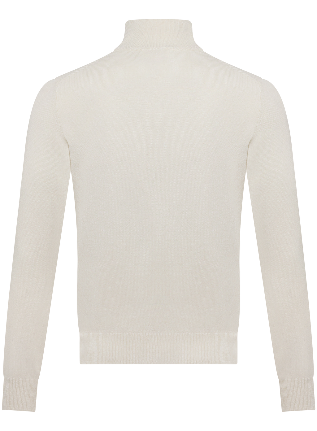 Half-zip trui in wol cashmere | Wit