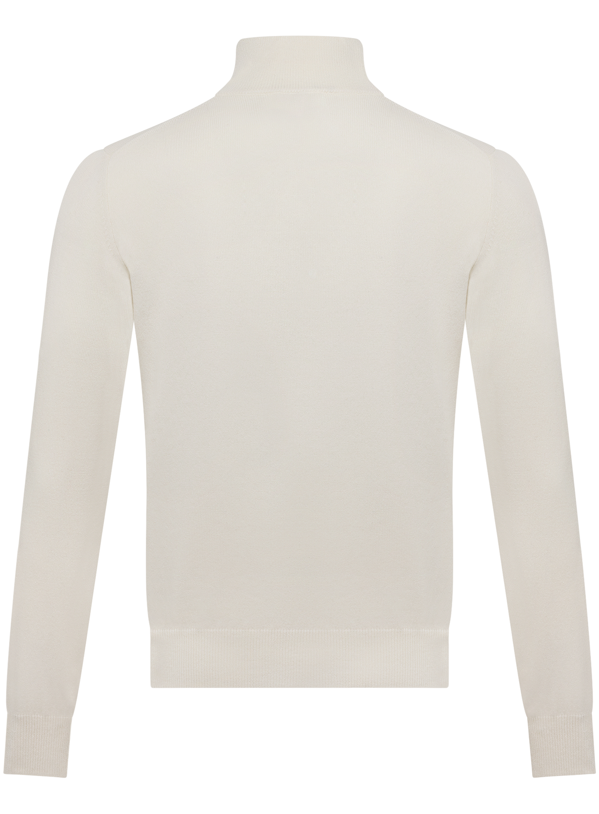 Half-zip trui in wol cashmere | Wit